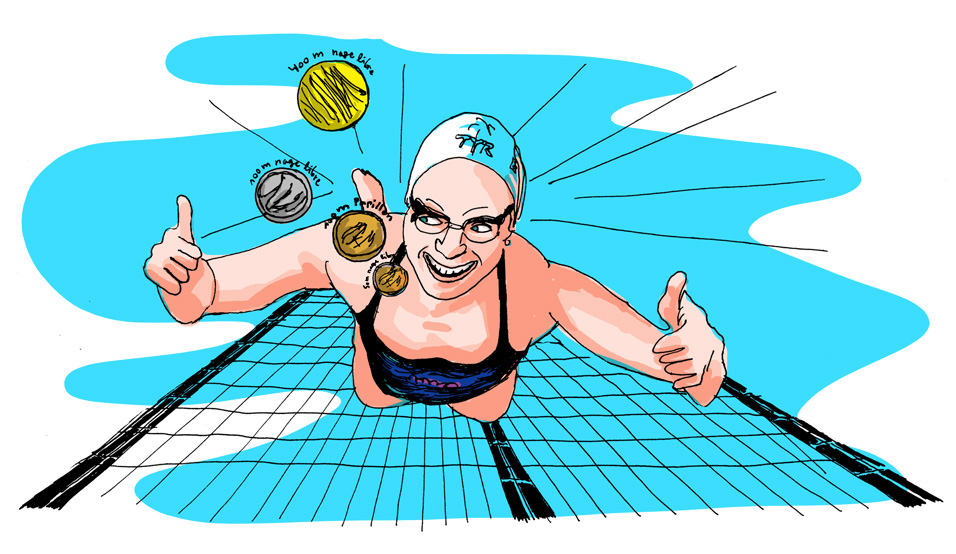 Elodie lorandi quadrunple championne efp natation
